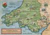 Großbritannien - Südwales - Übersichtskarte - ca. 1980