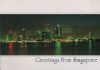 Singapur - Singapore - Night view of Shenton Way from sea - 1989