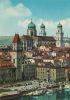 Passau - Donaupartie mit Blick auf Rathaus und Dom - 1972