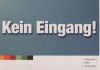 Kein Eingang Werbung