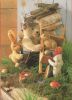 Teddy am Holzstapel