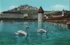 Schweiz - Luzern - Kapellbrücke und Pilatus - ca. 1965